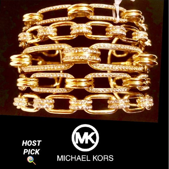 MICHAEL KORS Pave Link Cuff Bracelet - Picture 2 of 8